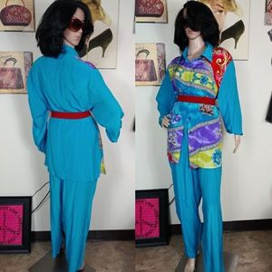 Vintage silk pant set